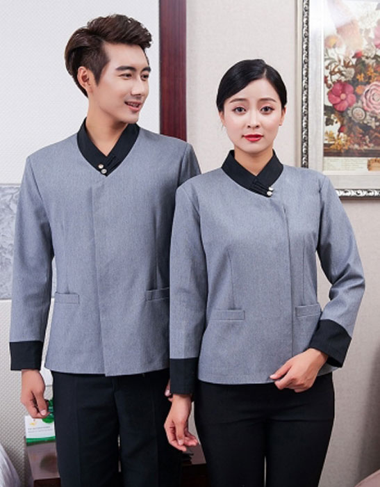 fashion-design-grey-housekeeping-staff-uniform-blouse