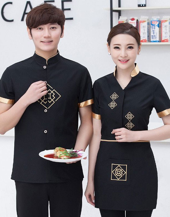 Waiter-Waitress Short Sleev Uniform-Restaurant-hotel